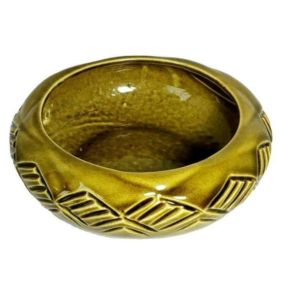 VTG Chic Olive Green Mid-Century McCoy Console Vase for Elegant Home Decor - Picture 2 of 7